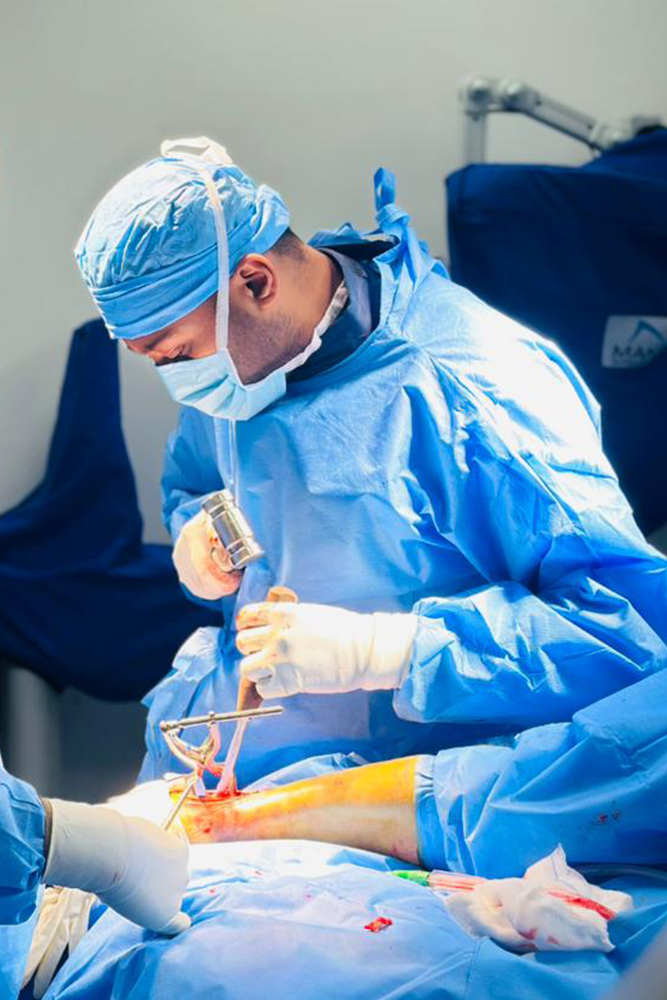 Dr. Santhosh C Reddy in surgery